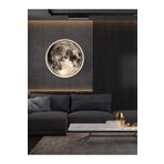 Gökyüzü Panel Moon Art, Modern Aplik, 30Cm Çap,Led 25Watt, Led Duvar Aplikleri, Yatak Odası Aplik,Yatak Başı Aplik