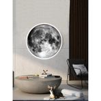 Gökyüzü Panel Moon LED Aplik 30 cm Çap 25WATT, Duvar Ay Tablosu Uv Baskı LED Aplik - Beyaz - 1