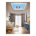 Gökyüzü Panel Rüyacı -Bebek Odası Avize-60Cmx60cm-54Watt-Led-Çoçuk Odası Avize Modelleri-Samsung Led-Aydınlatma
