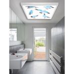 Gökyüzü Panel Wc AVIZE-60 cm x 60 cm -54WATT-LED-ARMATÜR-BANYO-AYDINLATMA-DESENLI-PANEL-WC-LED-LAMBA-WC Için Uygundur - Beyaz - 1