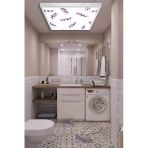 Gökyüzü Panel Wc Avize-60Cmx60cm-54Watt-Led-Armatür-Banyo-Aydınlatma-Desenli-Panel-Led-Wc-Lamba-Wc-Banyo Işık