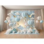 Gökyüzü ve Balon Temalı 200X150CM Arka Plan Stüdyo Fonu