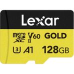 Gold 128GB Mikro Sd Kart, Microsdxc Uhs-Iı Bellek Kartı, V60, U3, A1, C10 Microsd Kart, 280MB/S'YE Kadar Okuma, Drone/aksiyon Kamerası/uhs-Iı Taşınabilir Oyun Cihazı Için (LMSGOLD128G-BNNNG)