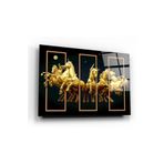 Gold Atlar Cam Tablo | Hediyelik, Dekoratif, Ofis, Mutfak