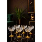 Gold Ayaklı Cam Lotus Çiçeği Sunumluk – 6 Lı Şekerlik Lokumluk Kahve Yanı Ikramlık