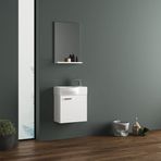 Gold Banyo Mini Aynalı 45 cm Takım Banyo Dolabı Beyaz