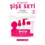 Gold Beauty Seyahat Seti - Kozmetik Şişe Seti 7’li Pratik Taşınabilir Set