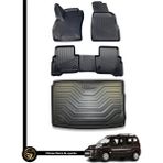 Gold Citroen Nemo 3D Havuzlu Oto Paspas + Bagaj Havuzu Lila Ikili Set - Siyah