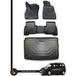Gold Citroen Nemo 3D Havuzlu Paspas + Bagaj Havuzu Araca Özel Dolcex Kauçuk Set - Siyah