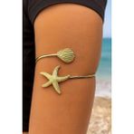 Gold Deniz Yıldızı Pazu Bandı Üst Kol Bilekliği Ayarlanabilir