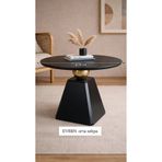 Gold Design EVREN model Orta sehpa siyah-gold 70 cm çap mdf lake boya birinci sınıf
