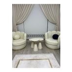 Gold Design Pera Krem Gold Kombini Üçlü Yan Sehpa Zigon 45-50-55 Cm Yükseklik