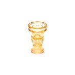 Gold Detaylı Amber Kristal Cam Şamdan Mumluk