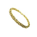 Gold Erkek Çelik Kral Bileklik Künye 6 Mm