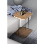 Gold Falez Yan Sehpa Tekerlekli Servis Sehpası Hnd Oval Atlantik Çam