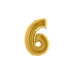 Gold Folyo Balon 6 Rakamı 40 Cm.