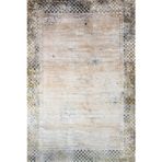 Gold Geometrik Pamuk Makinada Yıkanabilir Kaymaz Taban Dijital Makine Baskı Salon Halı-I-Artemis_Counture-866A-160x250
