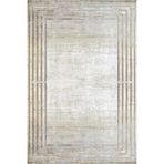 Gold Geometrik Pamuk Makinada Yıkanabilir Kaymaz Taban Dijital Makine Baskı Salon Halı-I-Gm_Ipekzade100-13946G-300x400