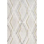 Gold Geometrik Pamuk Makinada Yıkanabilir Kaymaz Taban Dijital Makine Baskı Salon Halı-I-Lxs_Olympia-4051AGG-300x400