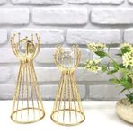 Gold Kaplama Metal 2'li Set Salon Olimpiyat Model Kristal Cam Toplu Aksesuar Dekorasyon Biblo Dekor