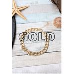 Gold Kaplama Orta Boy Gourmet Zincir Cadena Halhal