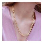 Gold Kaplama Trend Geçme Zincir Gümüş Kolye