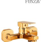 Gold Kare Banyo Bataryası Modern Şık Dayanıklı Altın Tasarım Banyo Duş Bataryası Küvet Bataryası