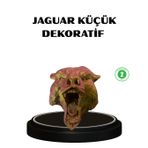 Gold Kırmızı Jaguar Duvar Dekoru Asılabilir Hediyelik 3D Heykel 20x16 cm
