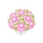 GOLD KONFETİLİ ŞEFFAF BALON VE METALİK PEMBE BALON SETİ 20 ADET
