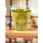 ✨🥂Gold Kristal Plastik Bardak 25’li – Lüks Sert Mika Görünümlü, Dayanıklı, Parti & Davet İçin Şık T