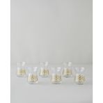 Gold Leaves Cam 6'lı Çay Bardağı 132 ml Şeffaf-Gold - Şeffaf - Gold