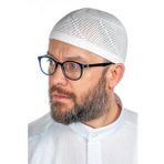 Gold Lüks Dantel Örme Namaz Takkesi Beyaz 1 Adet