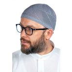 Gold Lüks Dantel Örme Namaz Takkesi Gri 1 Adet