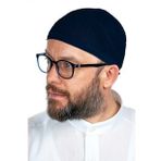 Gold Lüks Dantel Örme Namaz Takkesi Lacivert 1 Adet