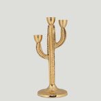 Gold Metal Kaktüs Şamdan 13 * 13 * 34 cm