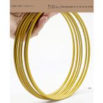 Gold Metal Makrome Halka Çemberler 5 ADET Dokulu Mat Altın Sarısı Düş Kapanı ve Kapı & Duvar Süsü Kasnağı Paslanmaz Galvanizli Metal (30 CM)
