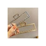 Gold Metal Şık Dikdörtgen Mandal Toka 9 cm Kadın Toka Saç Tokası Çok Renkli