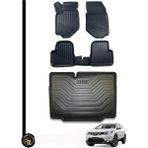 Gold Nissan Qashqai 2014-2020 3D Havuzlu Oto Paspas + Bagaj Havuzu Lila Ikili Set - Siyah