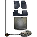 Gold Peugeot 301 3D Havuzlu Paspas + Bagaj Havuzu Araca Özel Dolcex Kauçuk Set - Siyah