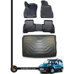 Gold Peugeot Bipper 3D Havuzlu Paspas + Bagaj Havuzu Araca Özel Dolcex Kauçuk Set - Siyah