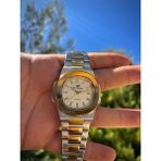 Gold Power Patek Philippe Model Çelik Lüks Kordon Erkek Kol Saati - Altın - Gümüş - Beyaz