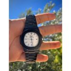 Gold Power Patek Philippe Model Çelik Lüks Kordon Erkek Kol Saati - Siyah - Beyaz