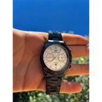 Gold Power Rolex Model Çelik Lüks Kordon Erkek Kol Saati - Siyah - Beyaz