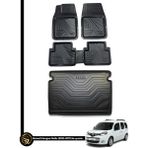 Gold Renault Kangoo Multix 2010-2017 3D Zebra Oto Paspas ve Araca Özel Kauçuk Bagaj Havuzu Seti - Siyah