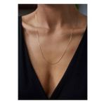 Gold Renk 60 Cm Unisex Çelik Ince Italyan Zincir Kolye