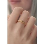 Gold Renk Halat Düğüm Model Kadın Yüzük - EBJ241206W28405
