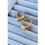 Gold Renk Halka Model Pirinç Kadın Küpe