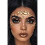 Gold Renk Işıltılı Kristal Yüz Taşı Face Gems Sticker