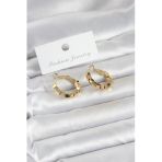Gold Renk Kare Halka Model Kadın Küpe 5886