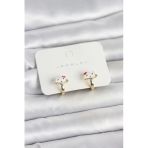 Gold Renk Kedi Model Mineli Çocuk Küpe - Tj-Bkp11719